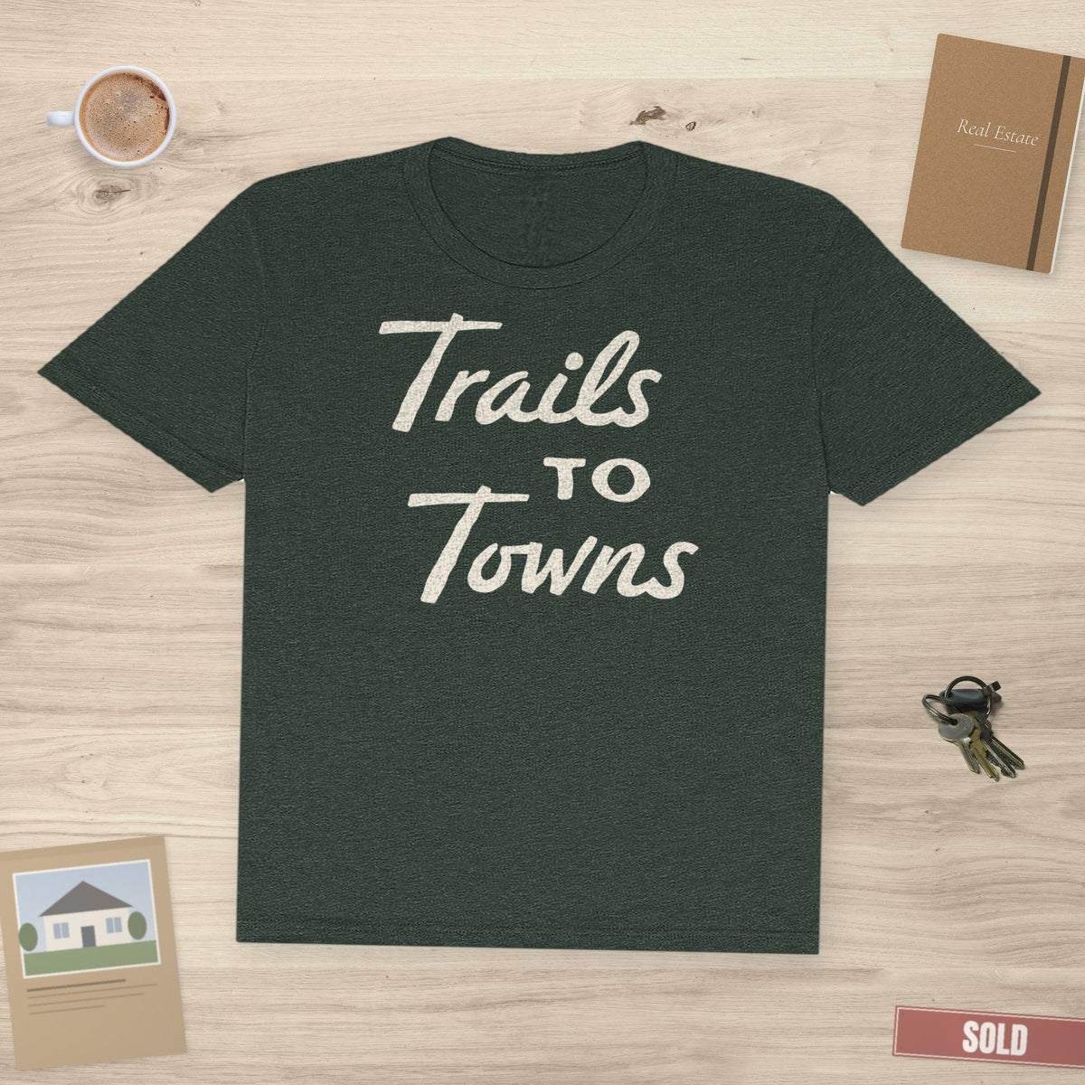 Trails to Towns by Greg Goad | Soft Premium Tee - T-Shirt | ShirtyAgents