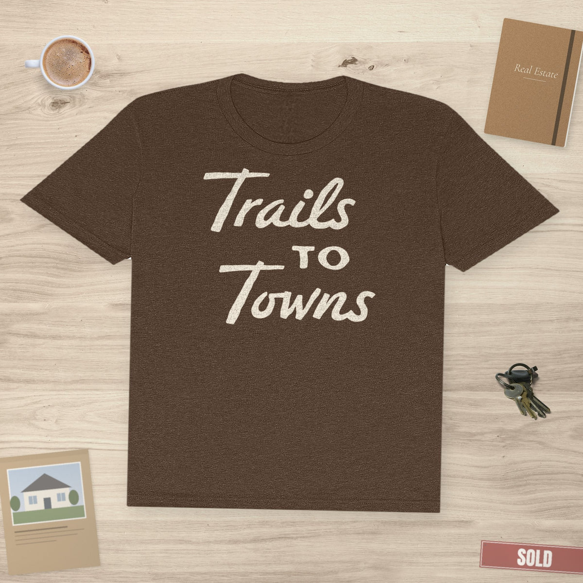 Trails to Towns by Greg Goad | Soft Premium Tee - T-Shirt | ShirtyAgents