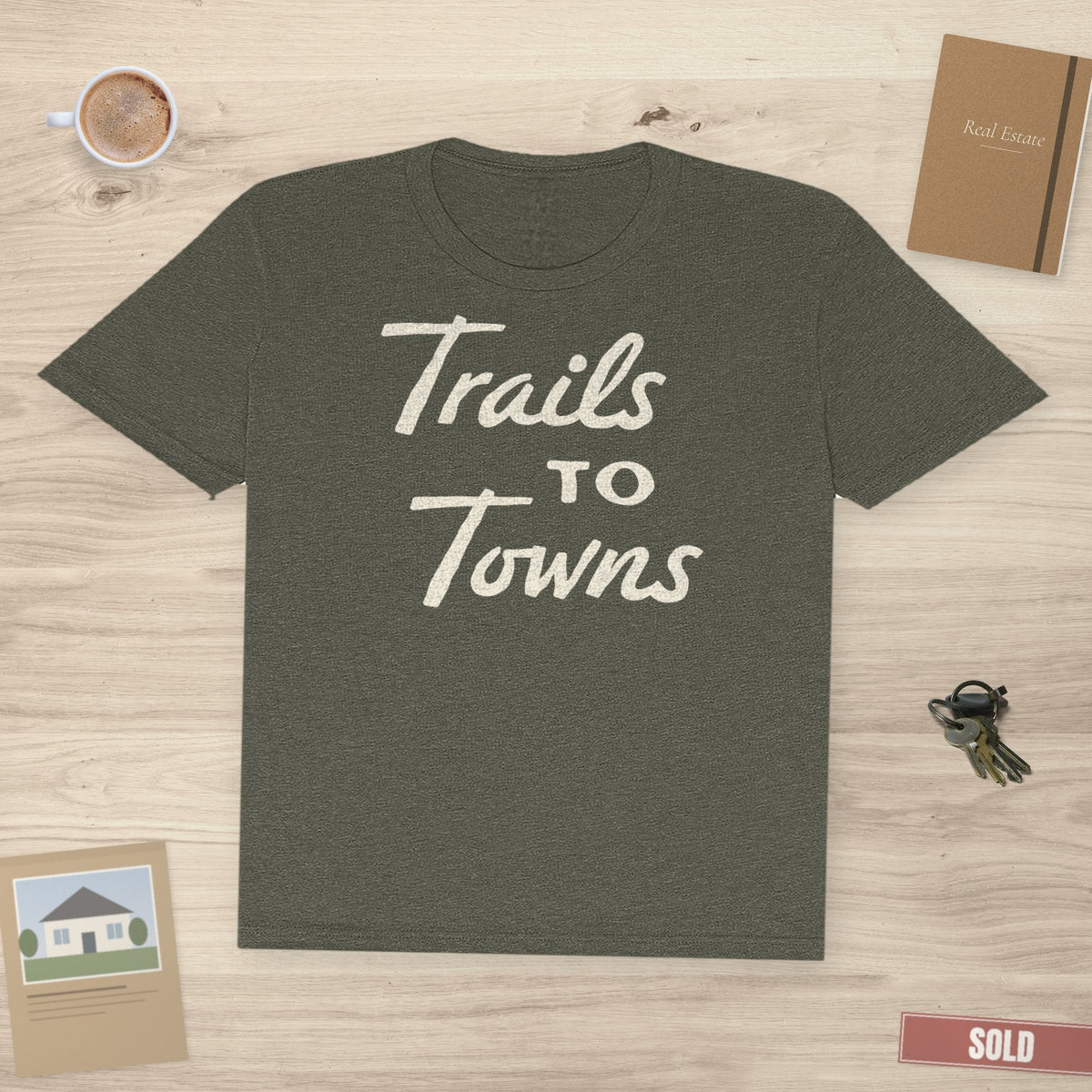 Trails to Towns by Greg Goad | Soft Premium Tee - T-Shirt | ShirtyAgents