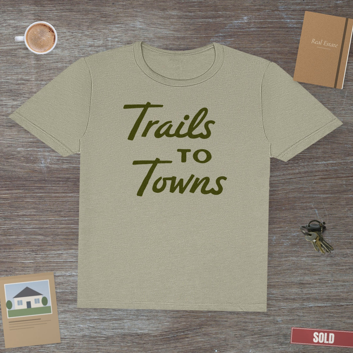 Trails to Towns by Greg Goad | Soft Premium Tee - T-Shirt | ShirtyAgents