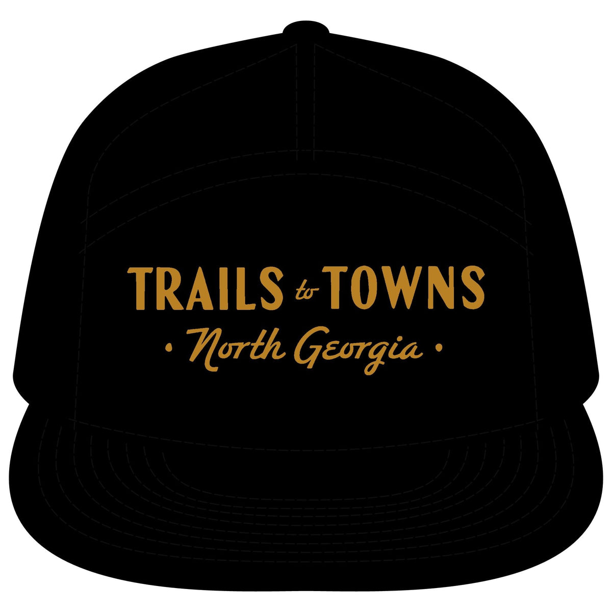Trails to Towns North Georgia by Greg Goad | Printed Flat Bill Cap - Hats | ShirtyAgents