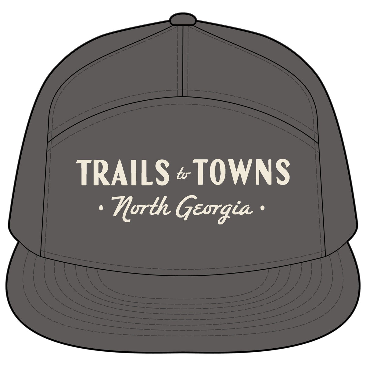 Trails to Towns North Georgia by Greg Goad | Printed Flat Bill Cap - Hats | ShirtyAgents