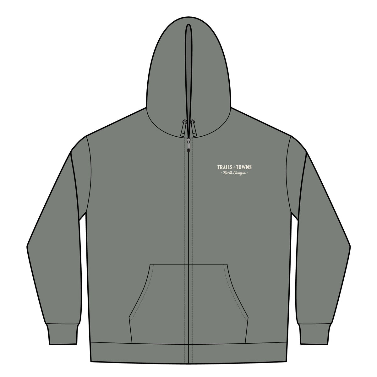 Trails to Towns North Georgia by Greg Goad | Sherpa-Lined Hooded Jacket - Hoodie | ShirtyAgents