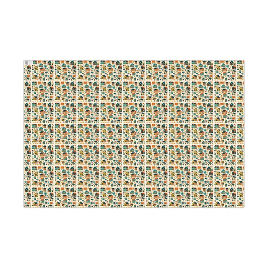 Vintage Neighborhood Holiday Gift Wrap - Home Decor | ShirtyAgents