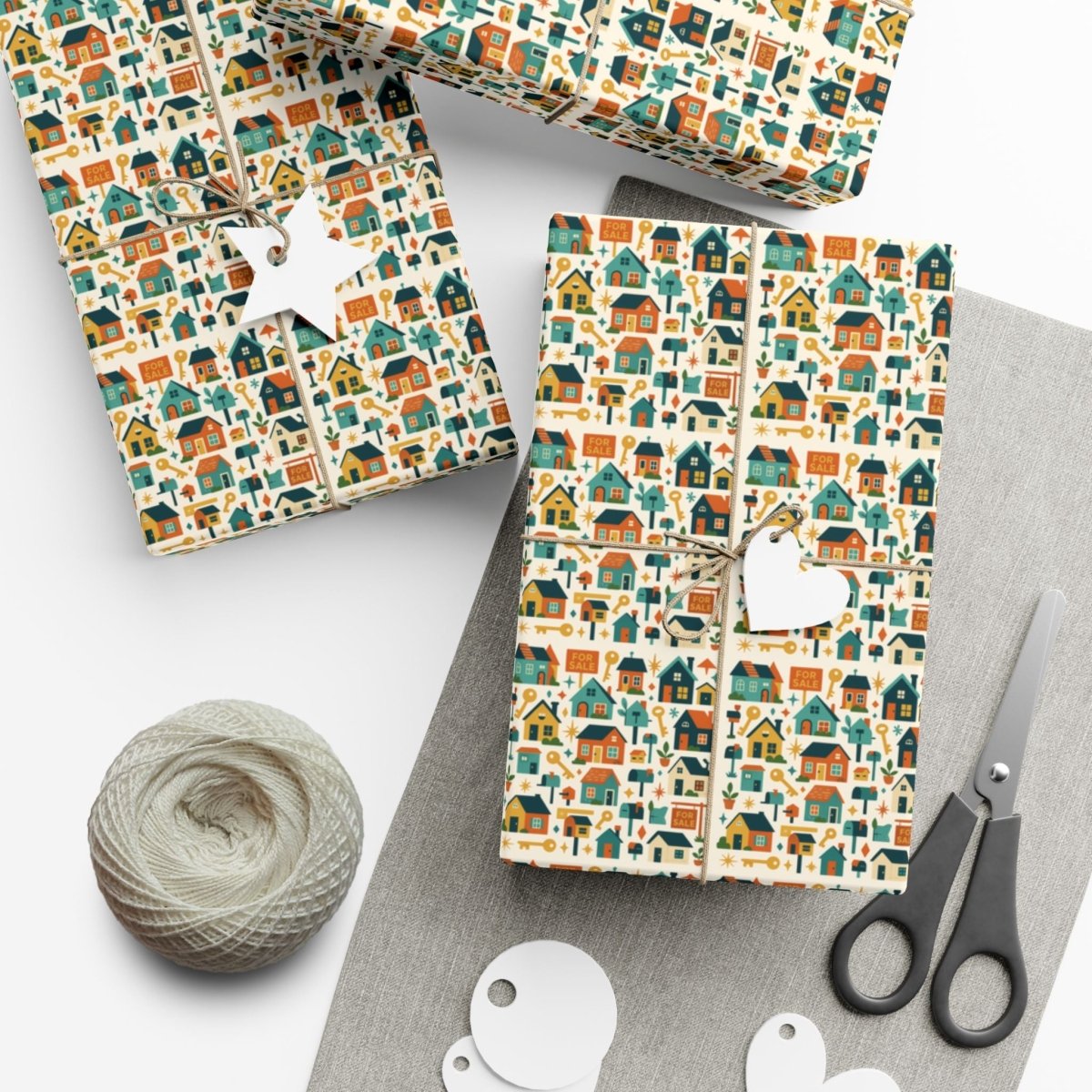 Vintage Neighborhood Holiday Gift Wrap - Home Decor | ShirtyAgents