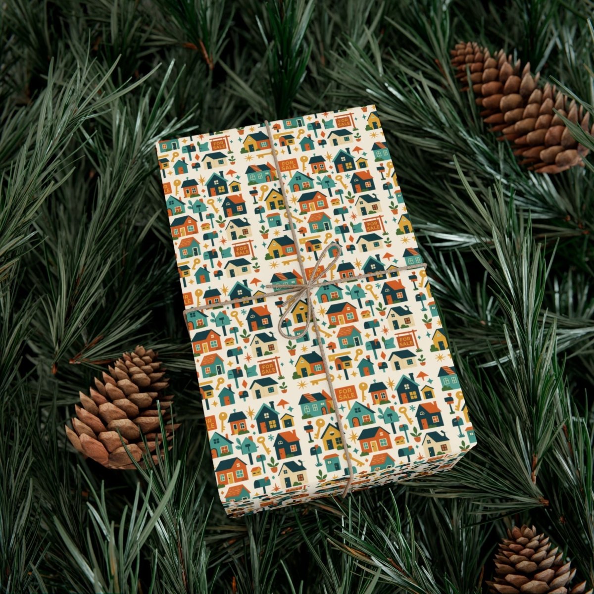 Vintage Neighborhood Holiday Gift Wrap - Home Decor | ShirtyAgents