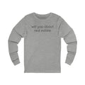 Will Yap About Real Estate | Long Sleeve Tee - Long-sleeve | ShirtyAgents
