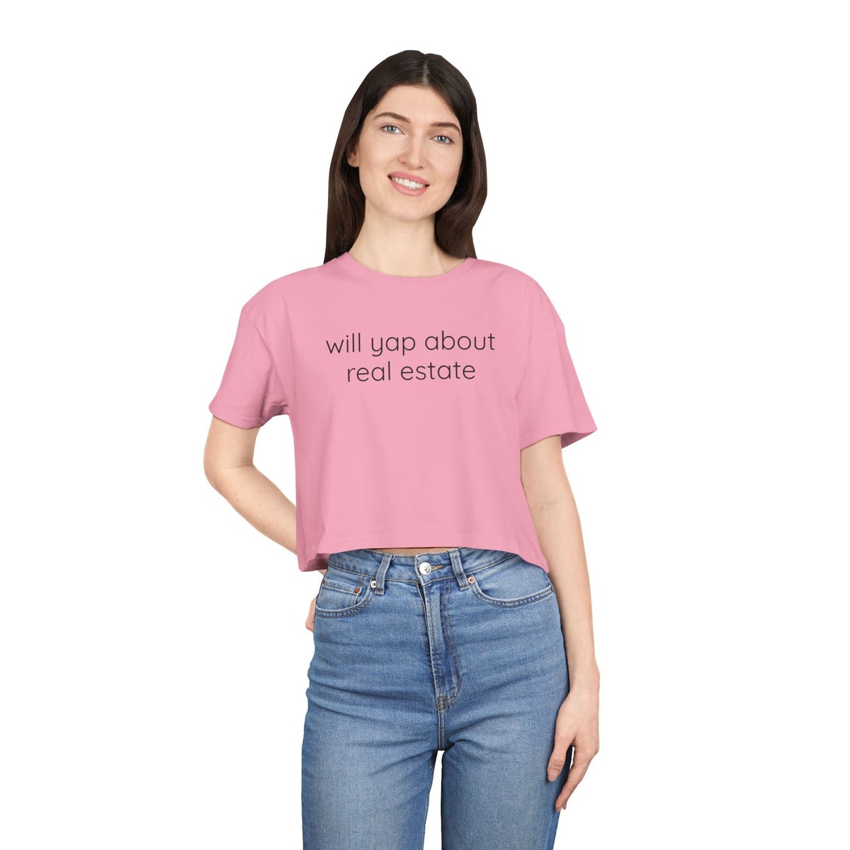Will Yap About Real Estate | Women's Crop Tee - T-Shirt | ShirtyAgents
