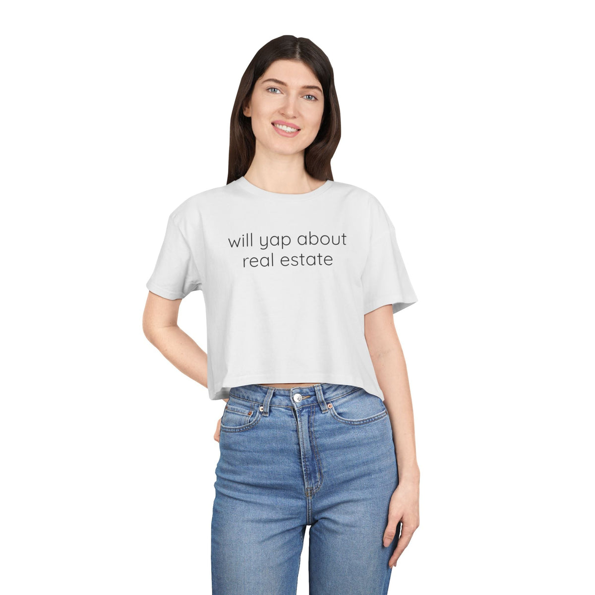 Will Yap About Real Estate | Women's Crop Tee - T-Shirt | ShirtyAgents