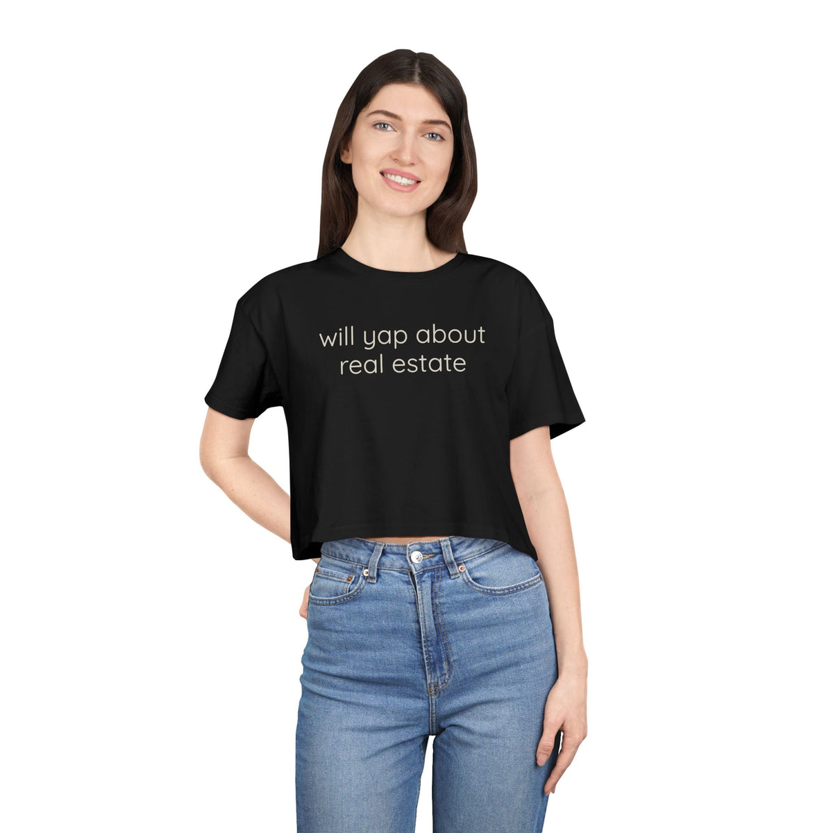 Will Yap About Real Estate | Women's Crop Tee - T-Shirt | ShirtyAgents