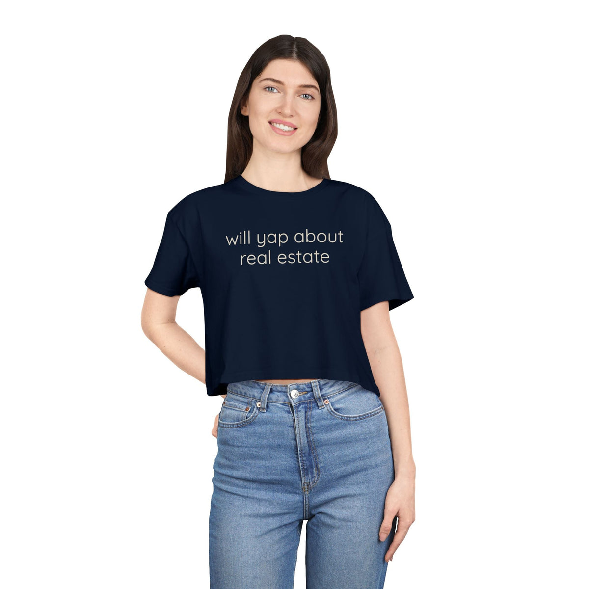 Will Yap About Real Estate | Women's Crop Tee - T-Shirt | ShirtyAgents