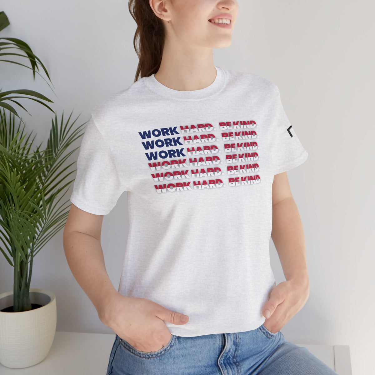 Work Hard Be Kind American - T-Shirt | ShirtyAgents