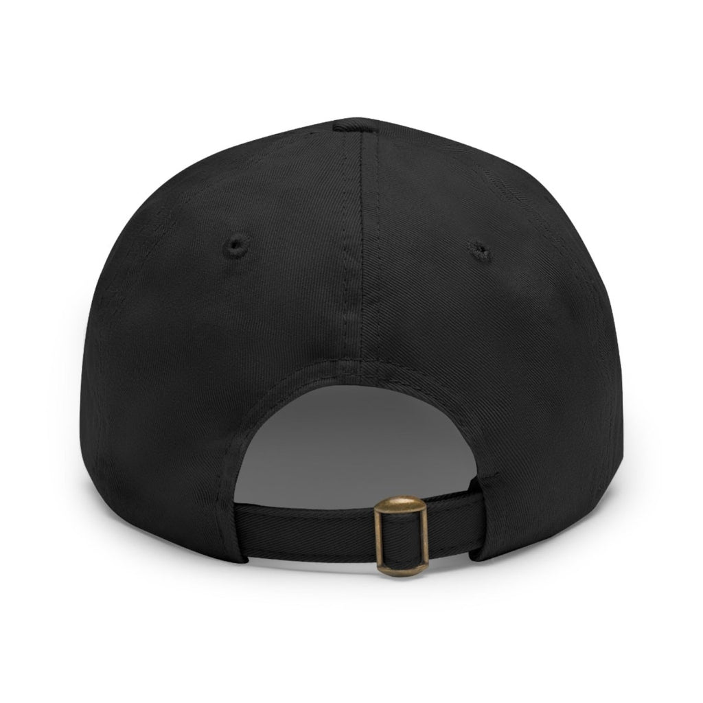 Work Hard Be Kind Black Circle Hat with Leather Patch - Hats | ShirtyAgents