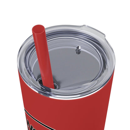 Work Hard Be Kind Black Circle Skinny Tumbler with Straw - Mug | ShirtyAgents