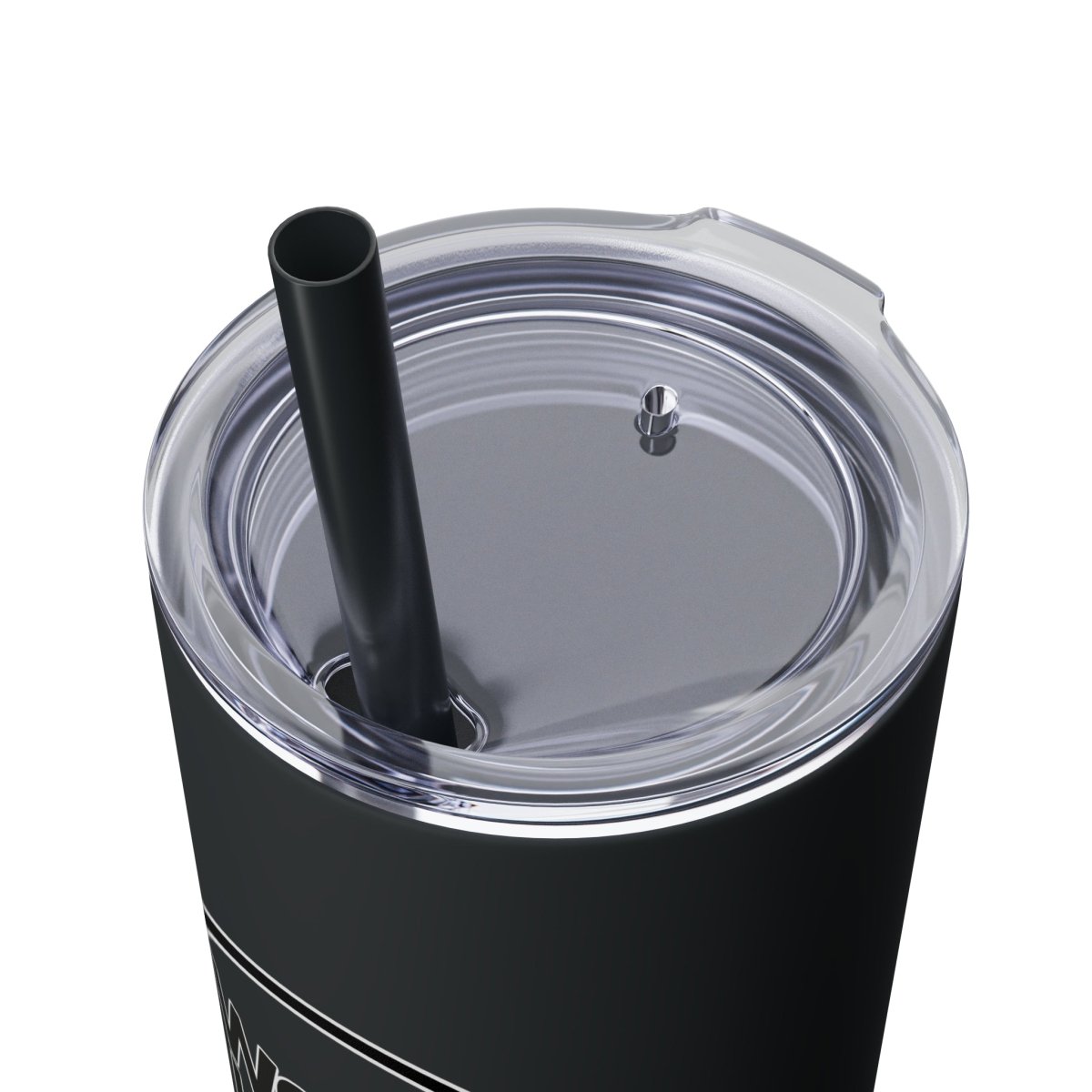 Work Hard Be Kind Black Circle Skinny Tumbler with Straw - Mug | ShirtyAgents