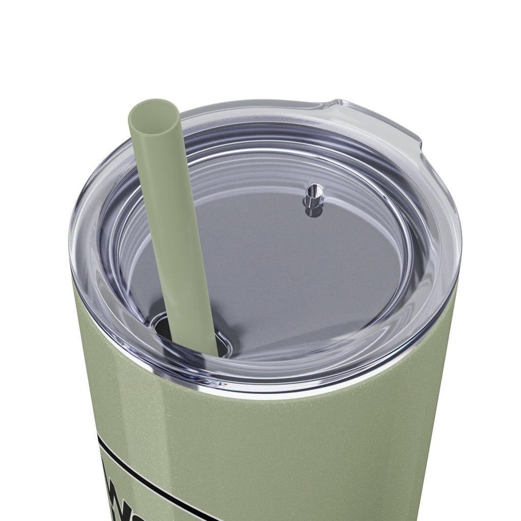 Work Hard Be Kind Black Circle Skinny Tumbler with Straw - Mug | ShirtyAgents