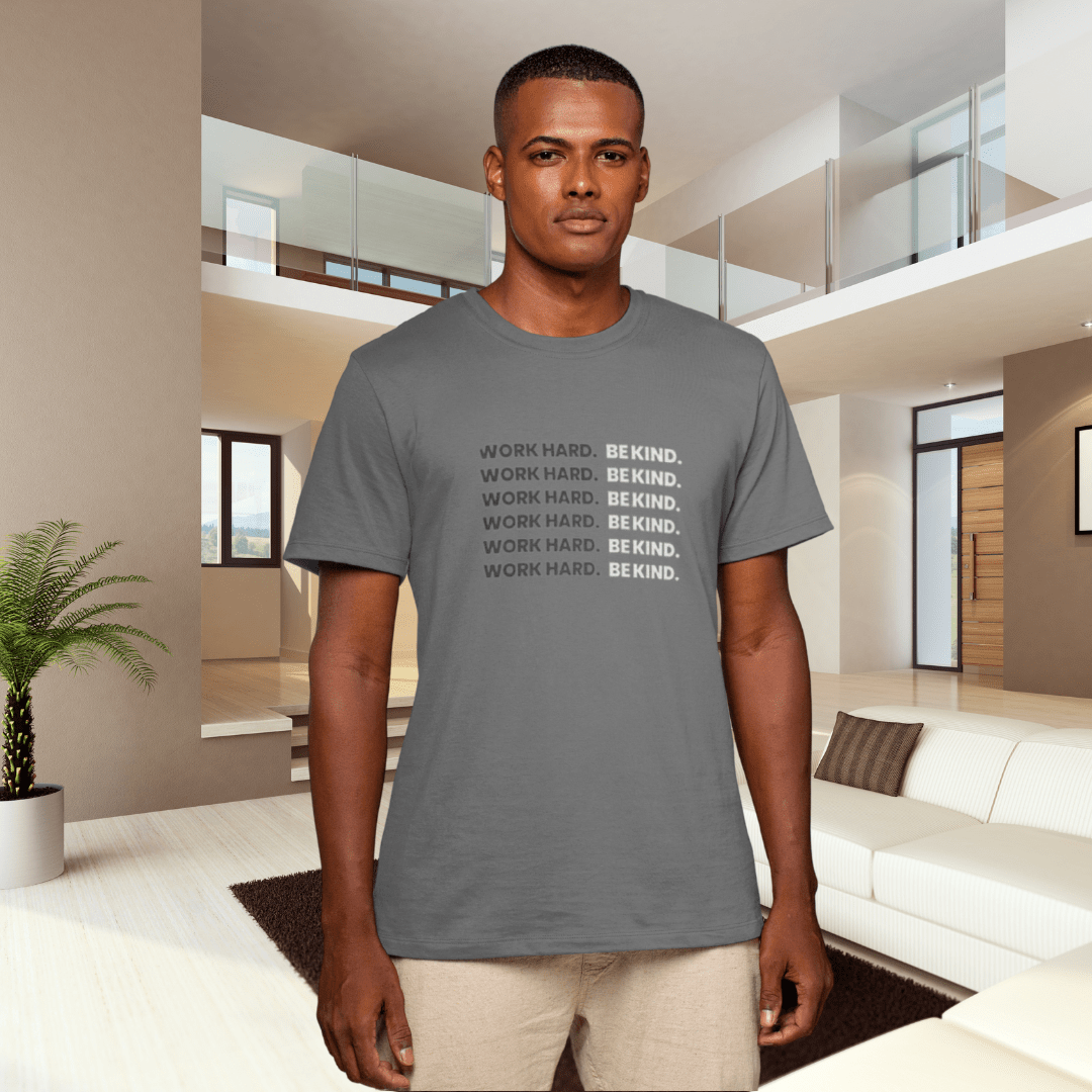 Work Hard, Be Kind – It’s Black & White Tee - T-Shirt | ShirtyAgents
