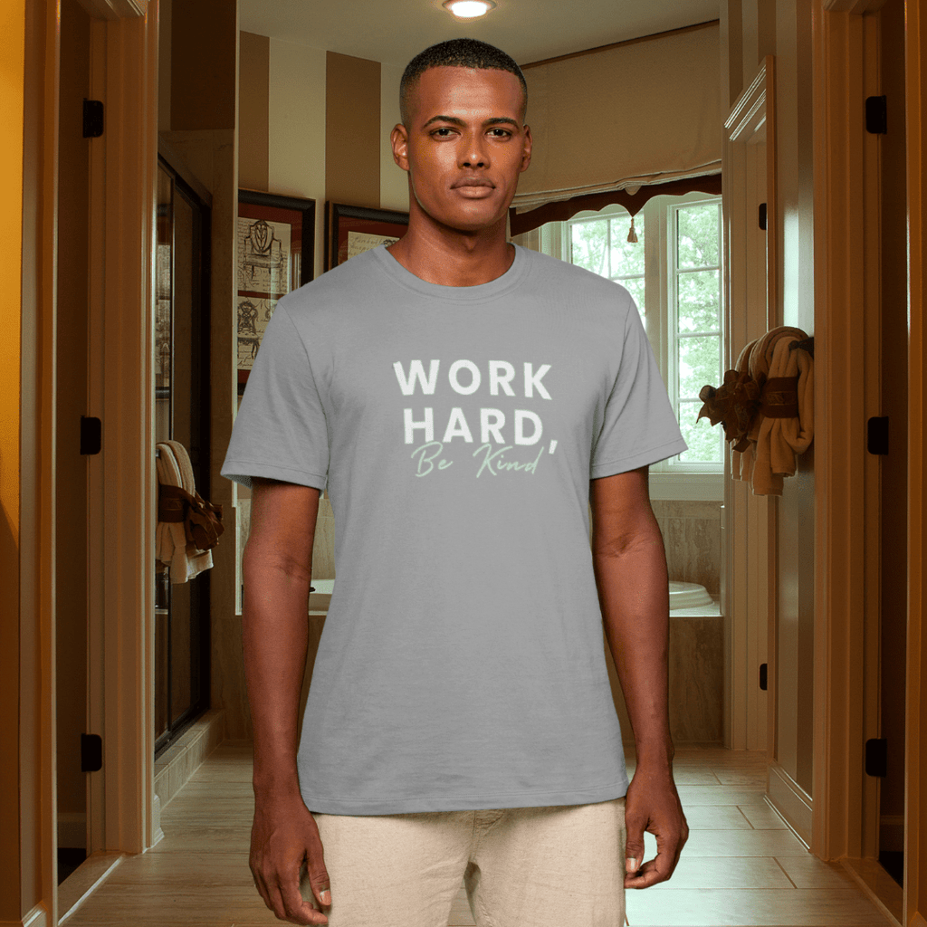 Work Hard, Be Kind – Modern Mint Tee (Unofficial) - T-Shirt | ShirtyAgents