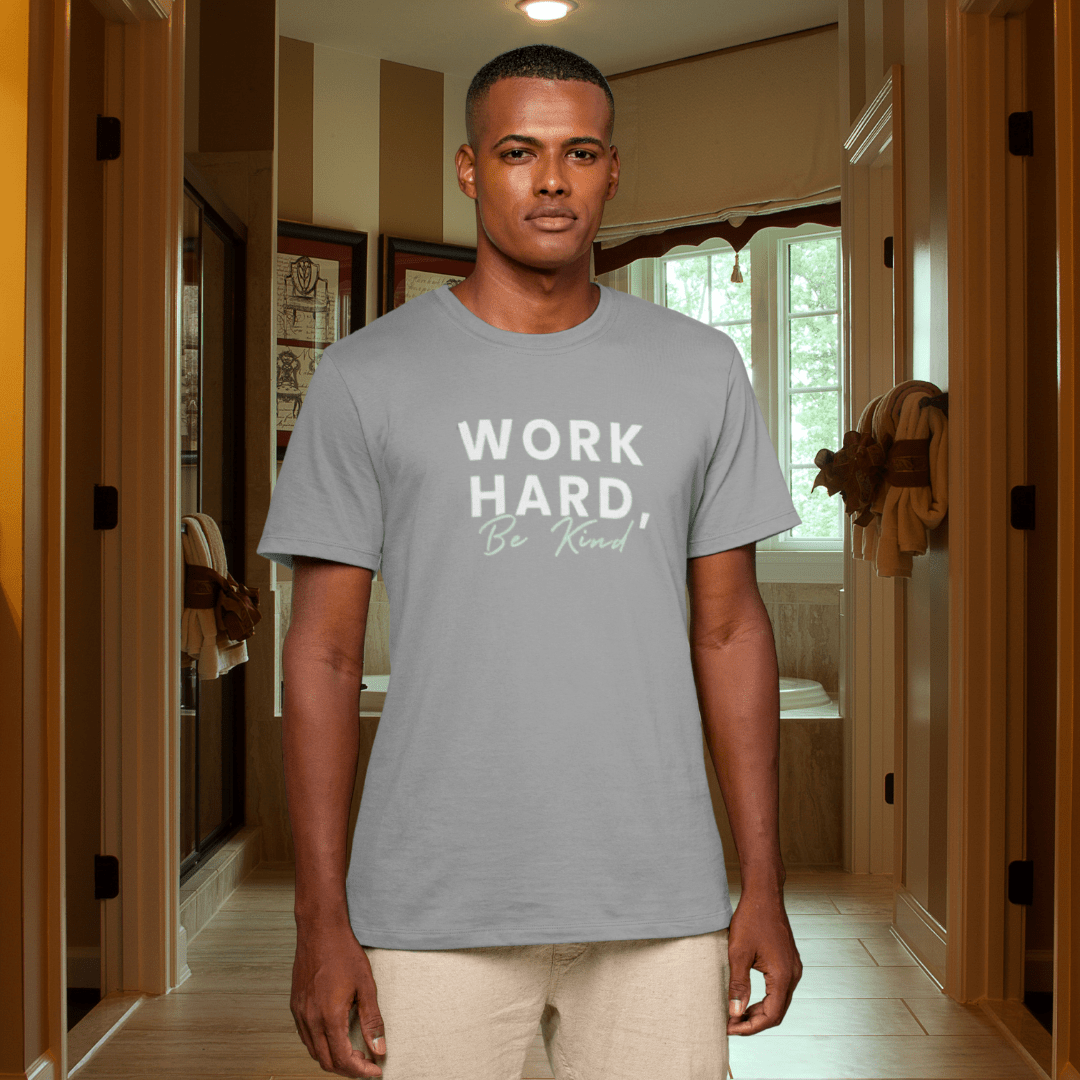 Work Hard, Be Kind – Modern Mint Tee (Unofficial) - T-Shirt | ShirtyAgents