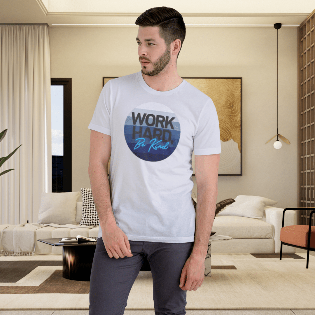 Work Hard – Horizon Blue Tee - T-Shirt | ShirtyAgents