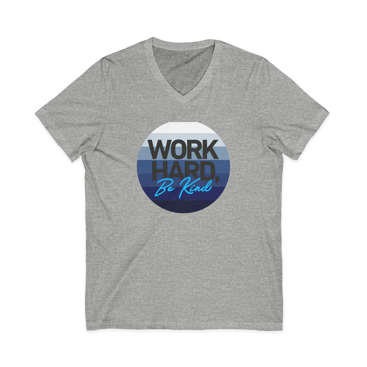 Work Hard Horizon Blue V-Neck - V-neck | ShirtyAgents