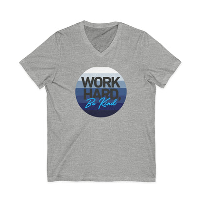 Work Hard Horizon Blue V-Neck - V-neck | ShirtyAgents