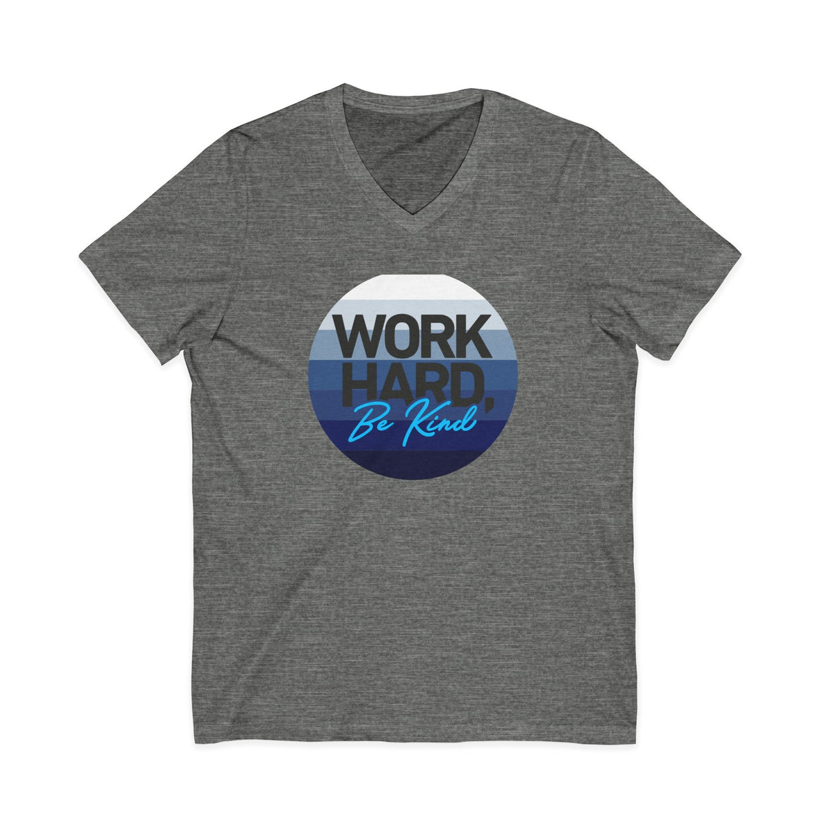 Work Hard Horizon Blue V-Neck - V-neck | ShirtyAgents