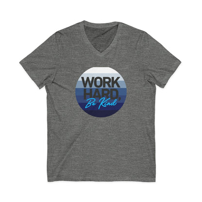 Work Hard Horizon Blue V-Neck - V-neck | ShirtyAgents
