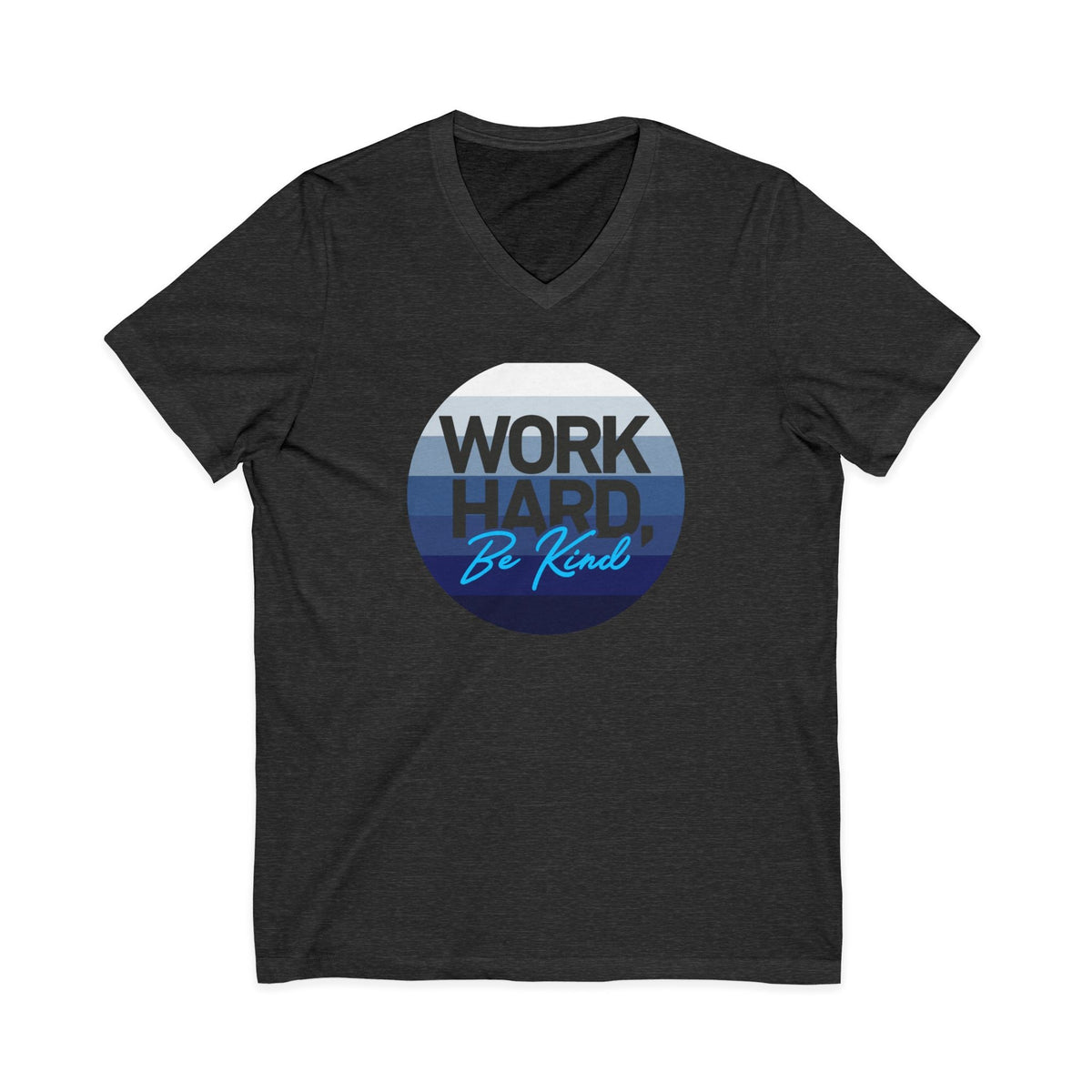 Work Hard Horizon Blue V-Neck - V-neck | ShirtyAgents