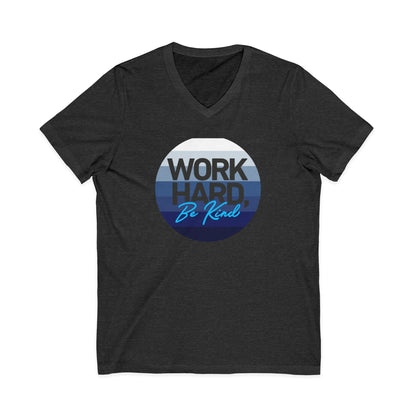 Work Hard Horizon Blue V-Neck - V-neck | ShirtyAgents