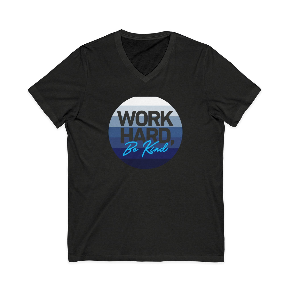 Work Hard Horizon Blue V-Neck - V-neck | ShirtyAgents