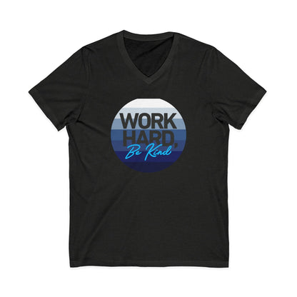 Work Hard Horizon Blue V-Neck - V-neck | ShirtyAgents