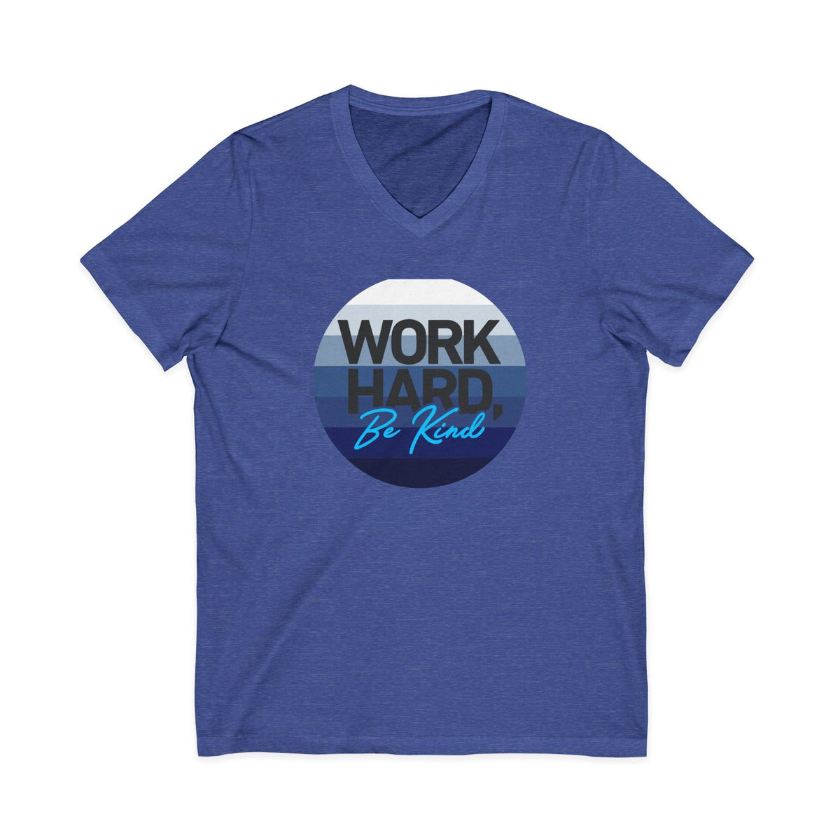 Work Hard Horizon Blue V-Neck - V-neck | ShirtyAgents