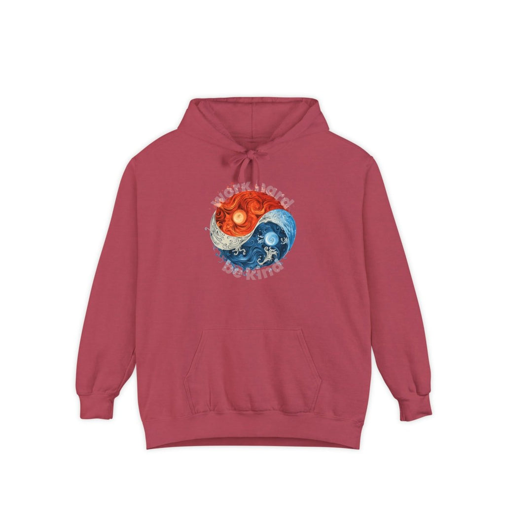 Yin and Yang Work Hard, Be Kind Hoodie - Hoodie | ShirtyAgents