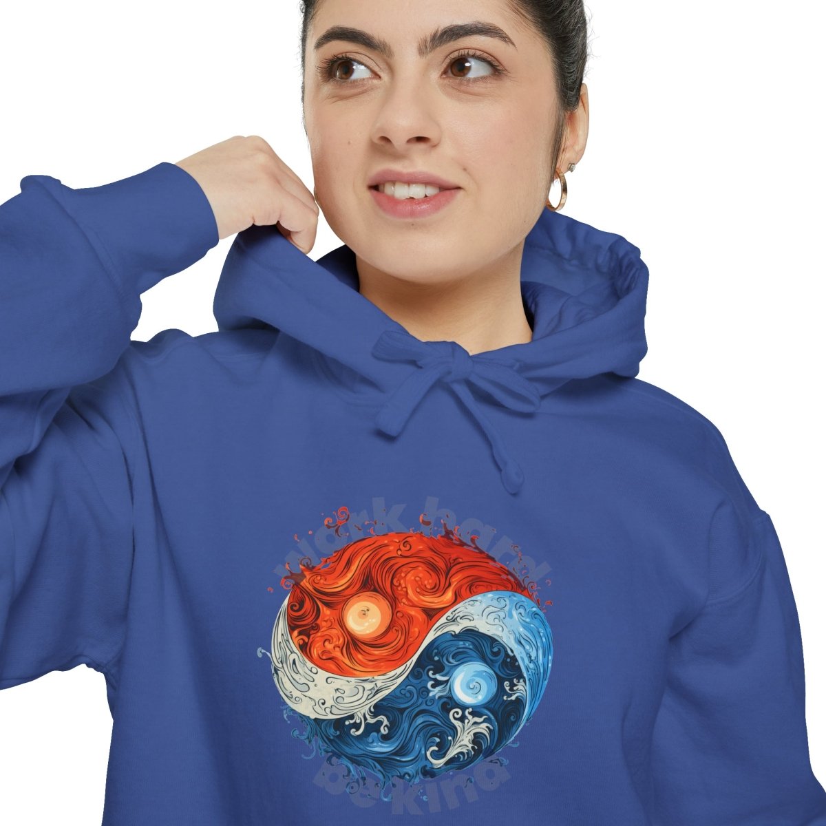 Yin and Yang Work Hard, Be Kind Hoodie - Hoodie | ShirtyAgents