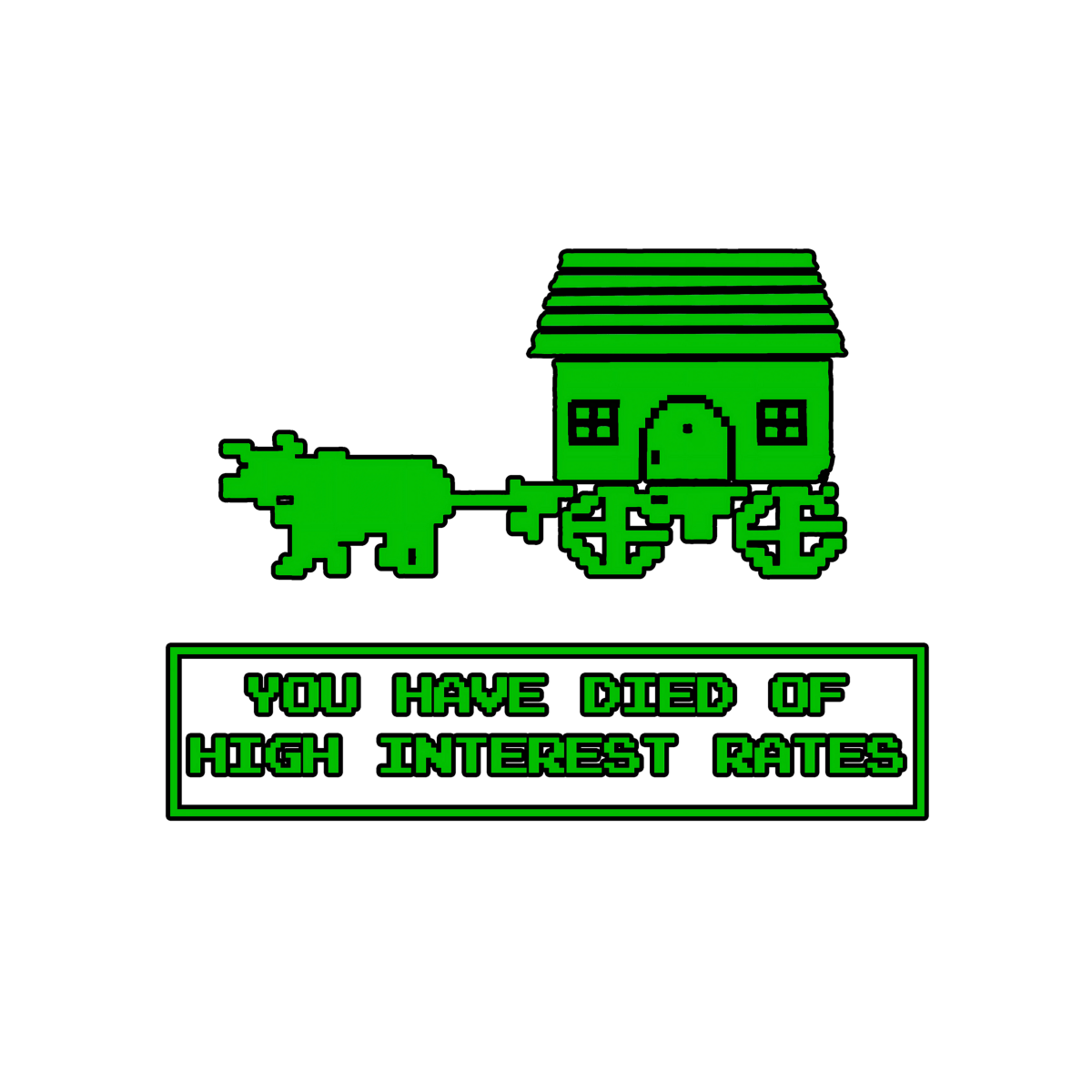 You Have Died of High Interest Rates (Long Sleeve) - Long - sleeve | ShirtyAgents