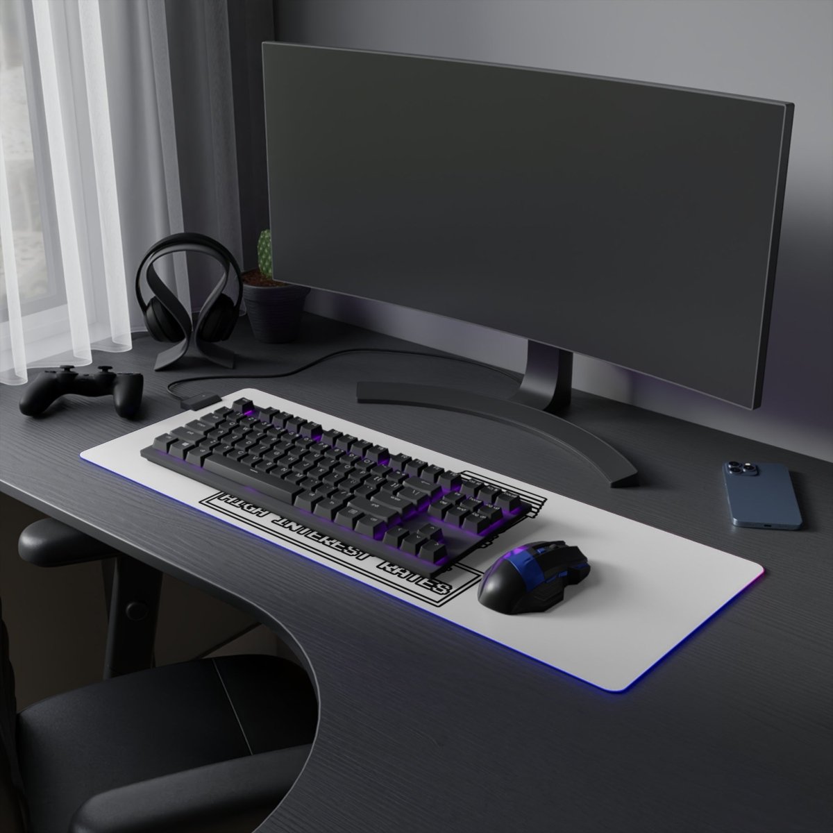You Have Died of Interest Rates LED Mouse Pad - Home Decor | ShirtyAgents