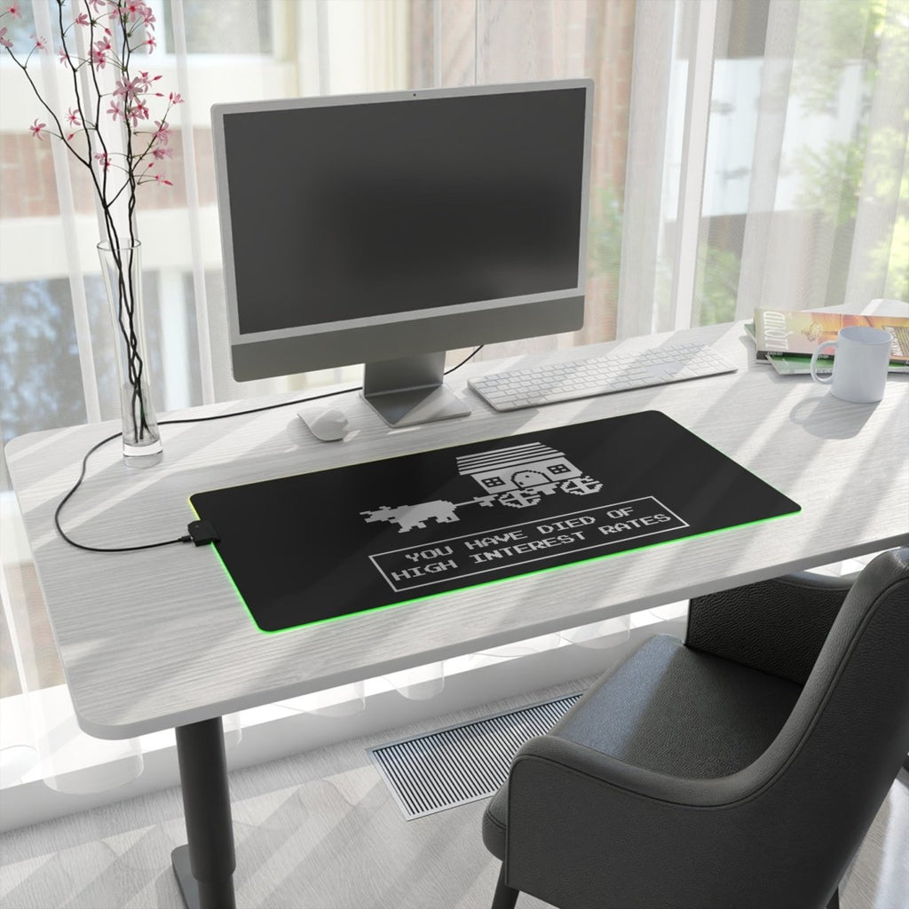 You Have Died of Interest Rates LED Mouse Pad - Home Decor | ShirtyAgents