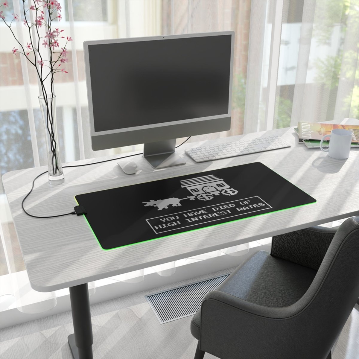 You Have Died of Interest Rates LED Mouse Pad - Home Decor | ShirtyAgents