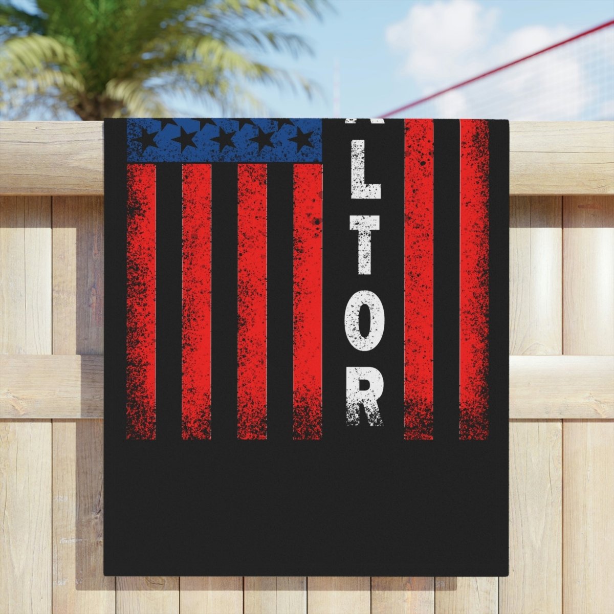 American Flag Realtor Beach Towels - Home Decor | ShirtyAgents
