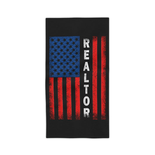 American Flag Realtor Beach Towels - Home Decor | ShirtyAgents