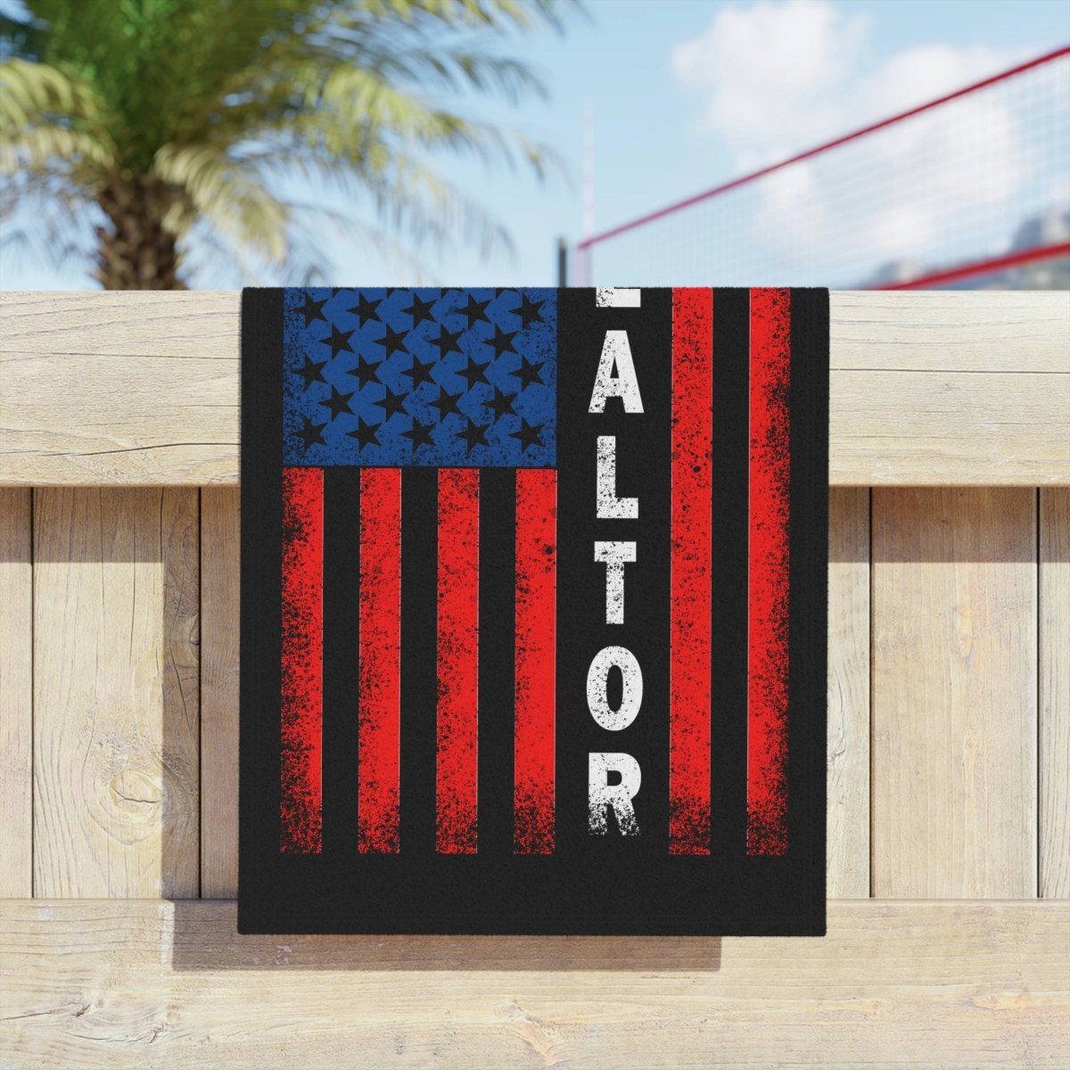 American Flag Realtor Beach Towels - Home Decor | ShirtyAgents