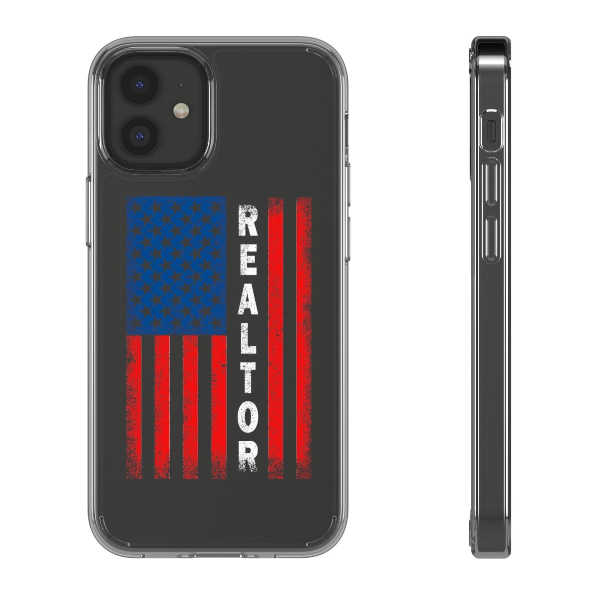 American Flag Realtor Clear Phone Case - Phone Case | ShirtyAgents