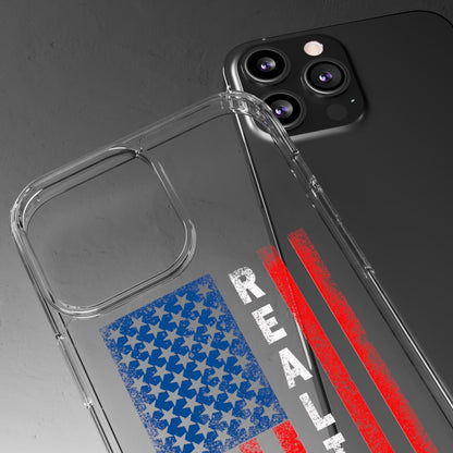 American Flag Realtor Clear Phone Case - Phone Case | ShirtyAgents