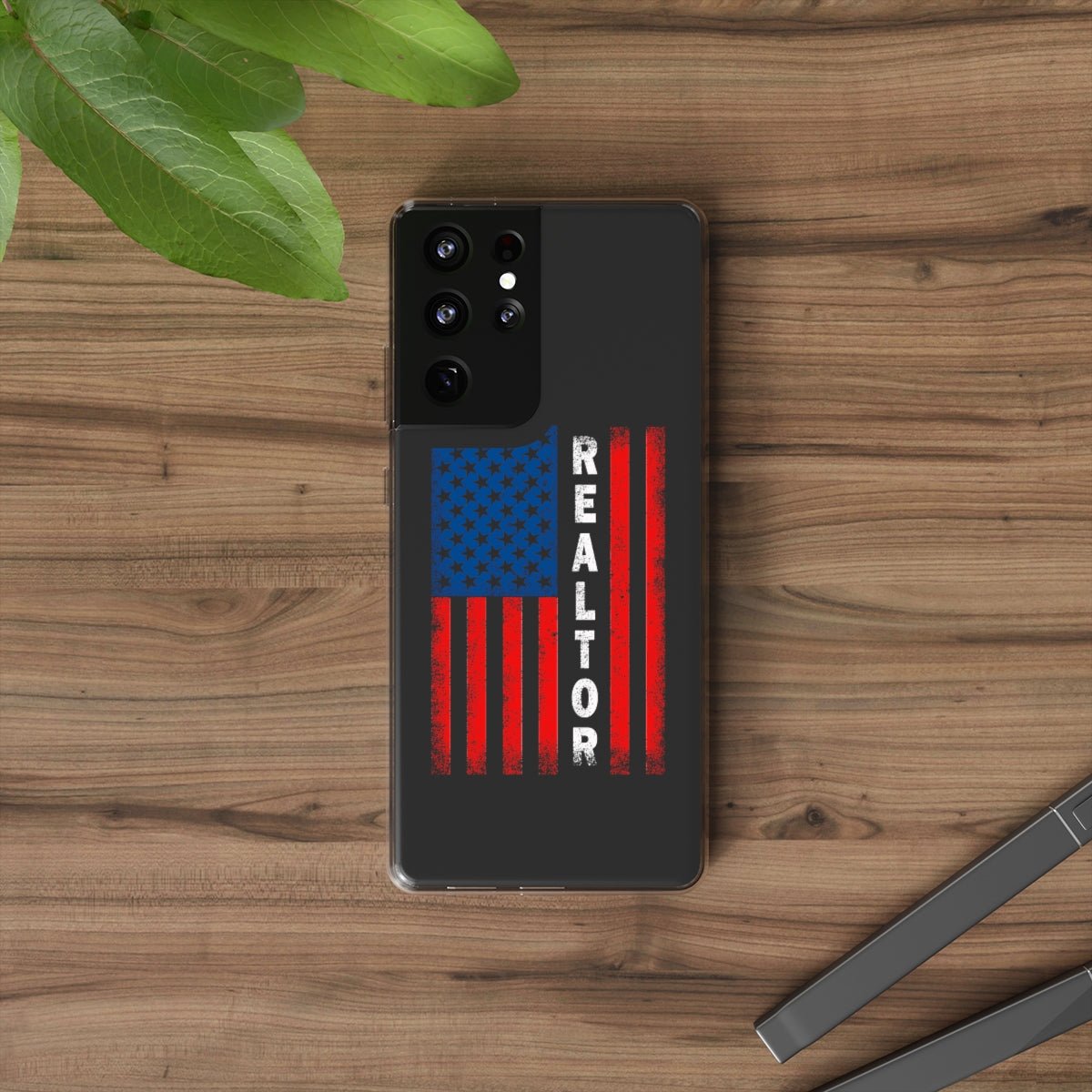 American Flag Realtor Clear Phone Case - Phone Case | ShirtyAgents
