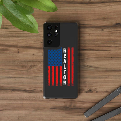 American Flag Realtor Clear Phone Case - Phone Case | ShirtyAgents