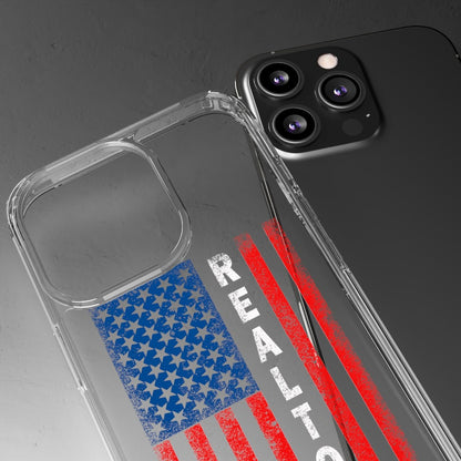 American Flag Realtor Clear Phone Case - Phone Case | ShirtyAgents
