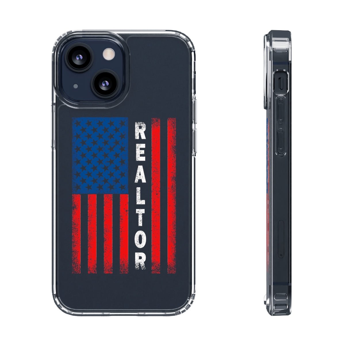 American Flag Realtor Clear Phone Case - Phone Case | ShirtyAgents