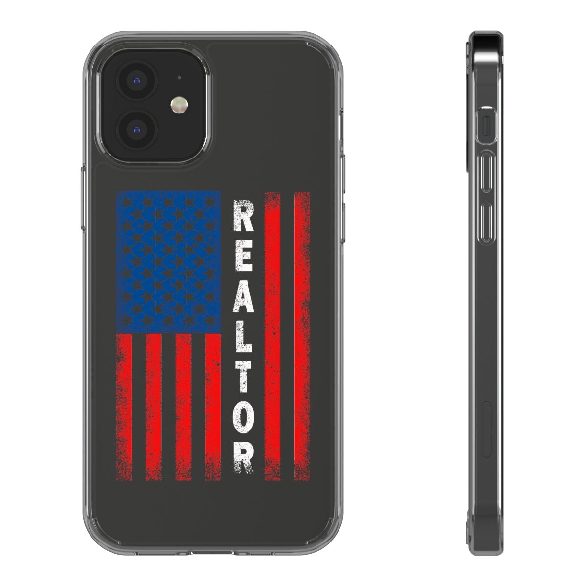 American Flag Realtor Clear Phone Case - Phone Case | ShirtyAgents