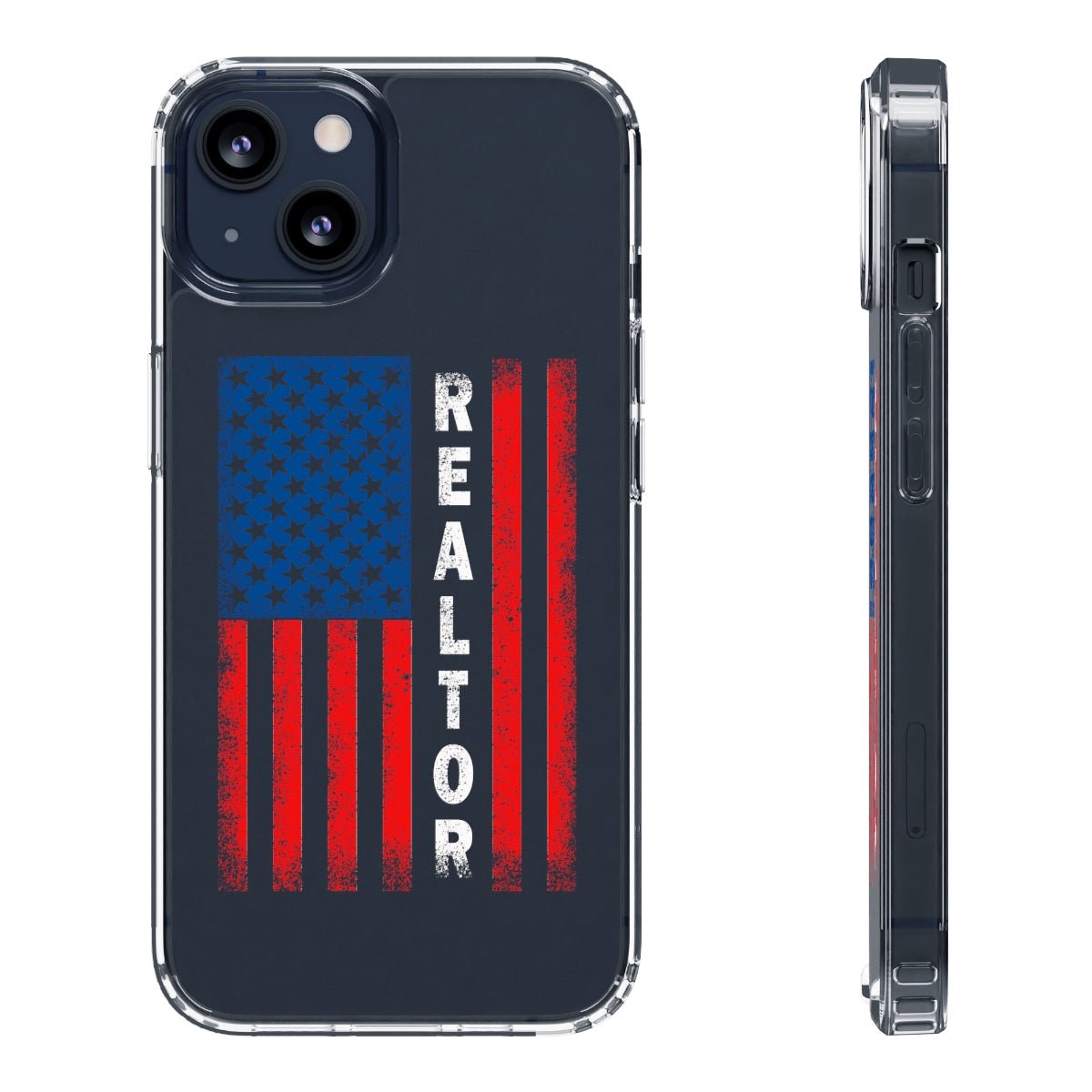 American Flag Realtor Clear Phone Case - Phone Case | ShirtyAgents